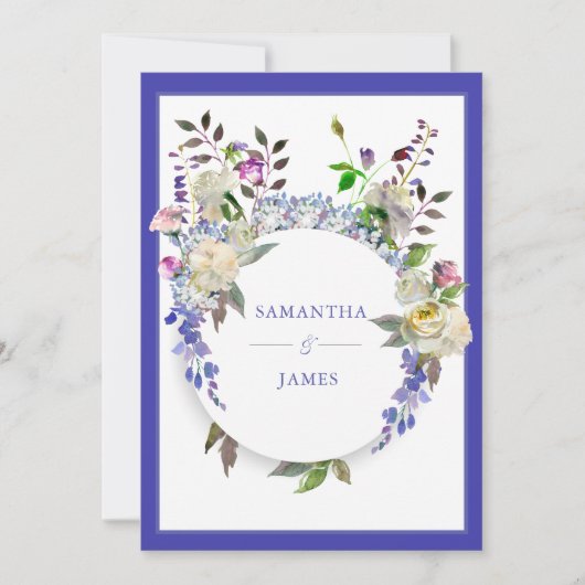 国の素朴なシャクヤクの結婚式招待状 招待状 (正面)