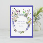 国の素朴なシャクヤクの結婚式招待状 招待状 (スタンド正面)