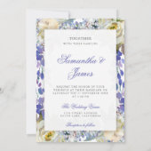 国の素朴なシャクヤクの結婚式招待状 招待状 (裏面)