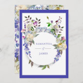 国の素朴なシャクヤクの結婚式招待状 招待状 (正面/裏面)