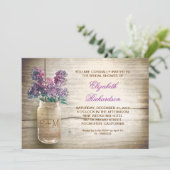 国の素朴なメーソンジャーのブライダルシャワー招待状 招待状 (スタンド正面)