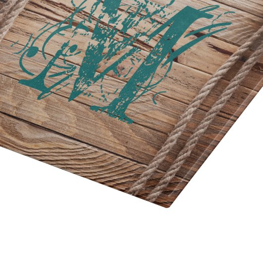 国の素朴な木製のモノグラムのガラスまな板 カッティングボード (角)