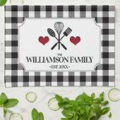 国の素朴キッチンの苗字 キッチンタオル (折り畳み)