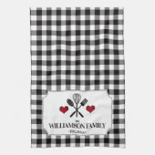 国の素朴キッチンの苗字 キッチンタオル (縦)