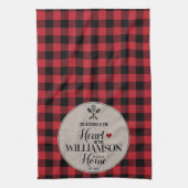 国の素朴キッチンの苗字 キッチンタオル (縦)