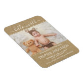 国の素朴クラフト写真誕生のお知らせ マグネット (右側)