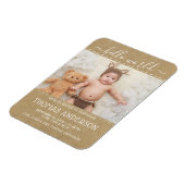 国の素朴クラフト写真誕生のお知らせ マグネット (左側)