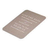 国の素朴クラフト結婚式の日付を保存 マグネット (左側)