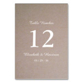 国の素朴クラフ結婚タのテーブル番号 テーブルナンバー (裏面)