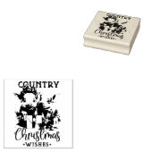 国の素朴クリスマスが待ち望む可愛い豚 ラバースタンプ (押印)