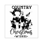 国の素朴クリスマスが待ち望む可愛い豚 ラバースタンプ (インプリント)