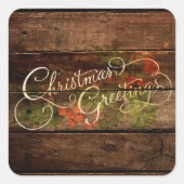 国の素朴クリスマス スクエアシール (正面)