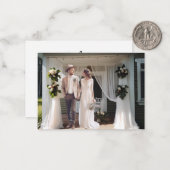 国の素朴コテージ結婚の写真 ノートカード (正面/裏面インサイチュ)