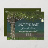 国の素朴ツリーとライ救トの日付はがき 案内ポストカード (正面/裏面)