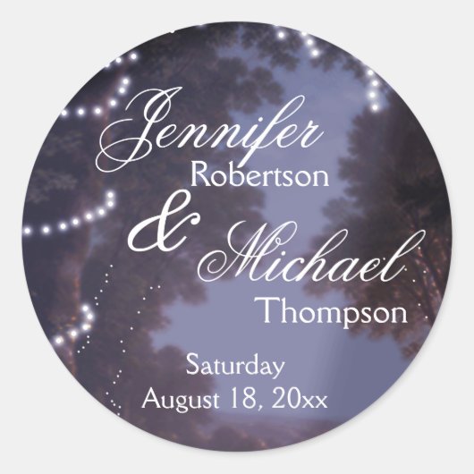 国の素朴ツリー灯 ラウンドシール (正面)