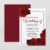 国の素朴バラクラスのフローラの結婚インビタット 招待状 (正面/裏面)