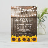 国の素朴ブライダルシャワー |ひまわり 招待状 (スタンド正面)