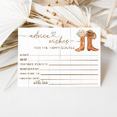 国の素朴ブーツと帽子のアドバイス&ウィッシュ エンクロージャーカード