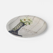 国の素朴ブートとデイジーブライダルシャワー ペーパープレート (アングル)