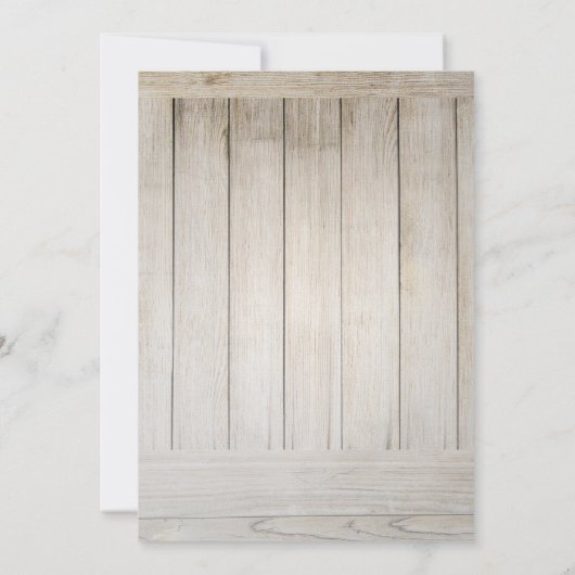 国の素朴ブートとデイジーブライダルシャワー 招待状 (裏面)