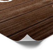 国の素朴ブート女性のカーボーイ誕生日テーブル番号 ポスター (角)