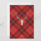 国の素朴プレイドメリークリスマス家族の写真 シーズンカード (裏面)