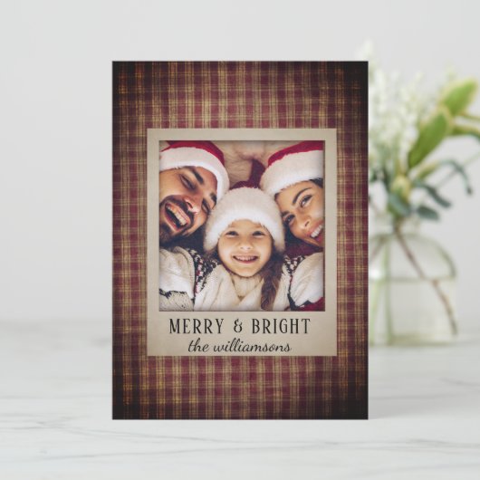 国の素朴プレイド家庭の写真 シーズンカード (スタンド正面)