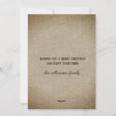 国の素朴プレイド家庭の写真 シーズンカード (裏面)