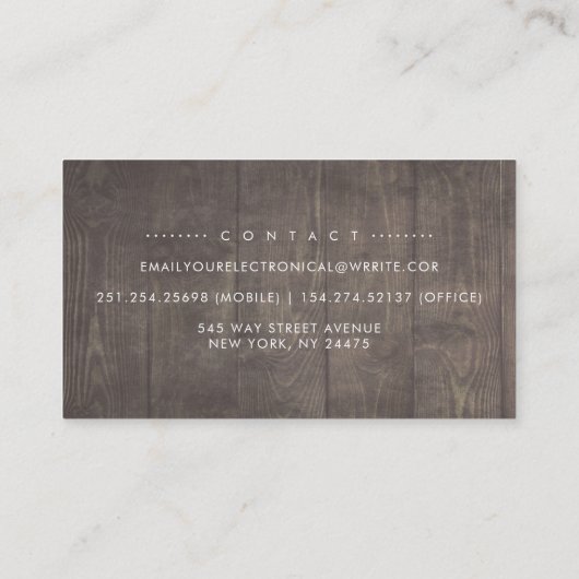 国の素朴ライトレースのフローラ 名刺 (裏面)