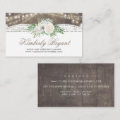 国の素朴ライトレースのフローラ 名刺 (正面/裏面)