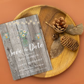 国の素朴文字列のライトジャースワイルドフラワーウッド セーブザデート