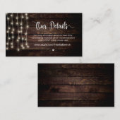 国の素朴文字列ライ結婚ト、詳細 エンクロージャーカード (正面/裏面)