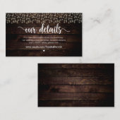 国の素朴文字列ライ結婚ト、詳細 エンクロージャーカード (正面/裏面)