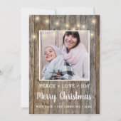 国の素朴木材のライト写真 シーズンカード (正面)