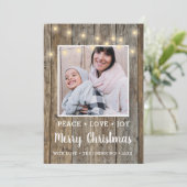 国の素朴木材のライト写真 シーズンカード (スタンド正面)