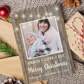 国の素朴木材のライト写真 シーズンカード