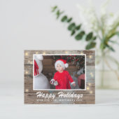 国の素朴木材のライト写真 ポストカード (スタンド正面)