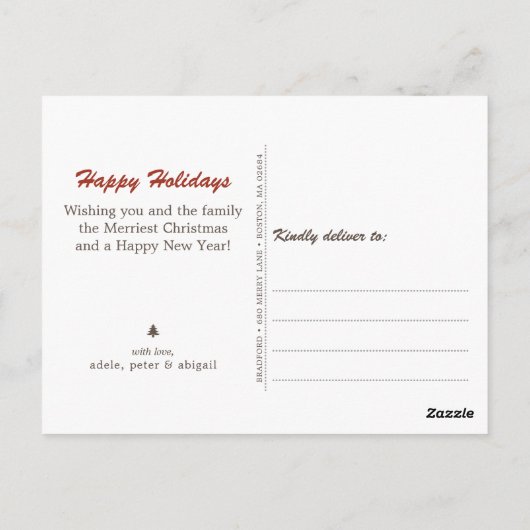 国の素朴木材のライト写真 ポストカード (裏面)