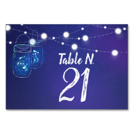 国の素朴照明メイスンの瓶の蛍のテーブル テーブルナンバー