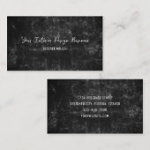 国の素朴白黒ヴィンテージテクスチャ 名刺 (正面/裏面)