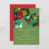 国の素朴結婚式フローラカメリア 招待状 (正面/裏面)