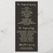 国の素朴結婚式プログラム プログラム (裏面)