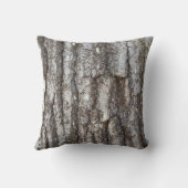 国の素朴自然オークの木の樹皮の写真 クッション (裏面)