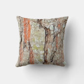 国の素朴自然オールドオークの木の樹皮の写真 クッション (裏面)