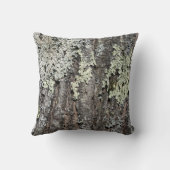 国の素朴自然モッシーな樹皮オークの木の写真 クッション (裏面)