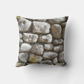 国の素朴自然石の壁の岩の写真 クッション (裏面)