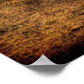 国の素朴芸術作品の風光明媚なフェンス ポスター (角)