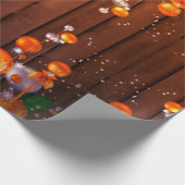 国の素朴輝くメリークリスマス ラッピングペーパー (角)