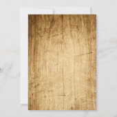 国の結婚式の日付を保存する木材のライト セーブザデート (裏面)