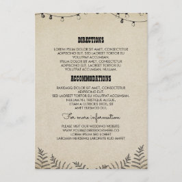 国の結婚式の詳細情報-挿入物 エンクロージャーカード